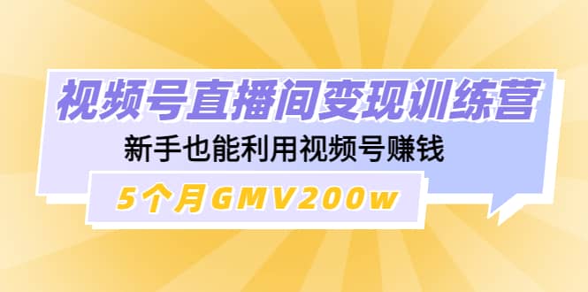 视频号直播间变现训练营-金云网创--一切美好高质量资源，尽在金云网创！