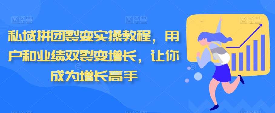 私域拼团裂变实操教程，用户和业绩双裂变增长，让你成为增长高手-金云网创--一切美好高质量资源，尽在金云网创！