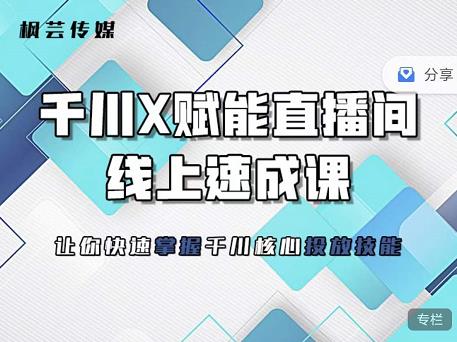 枫芸传媒-线上千川提升课，提升千川认知，提升千川投放效果-金云网创--一切美好高质量资源，尽在金云网创！