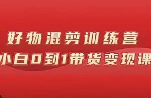 万三好物混剪训练营：小白0到1带货变现课-金云网创--一切美好高质量资源，尽在金云网创！