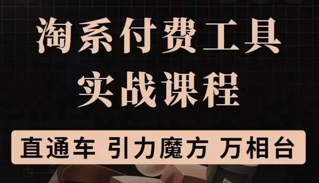 淘系付费工具实战课程【直通车、引力魔方】战略优化，实操演练（价值1299）-金云网创--一切美好高质量资源，尽在金云网创！