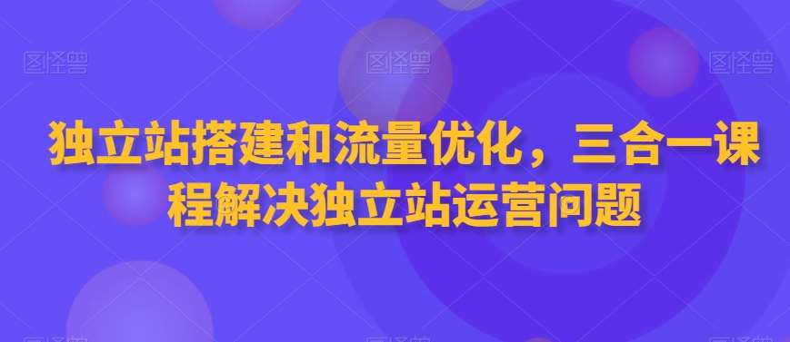 独立站搭建和流量优化，三合一课程解决独立站运营问题-金云网创--一切美好高质量资源，尽在金云网创！