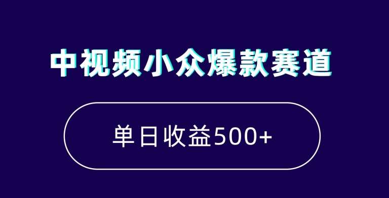 中视频小众爆款赛道，7天涨粉5万+，小白也能无脑操作，轻松月入上万【揭秘】-金云网创--一切美好高质量资源，尽在金云网创！