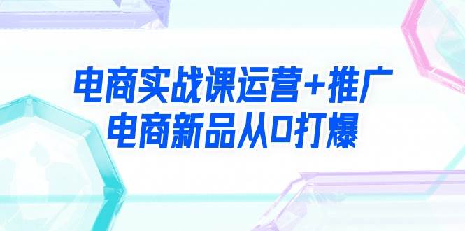 （9313期）电商实战课运营+推广，电商新品从0打爆（99节视频课）-金云网创--一切美好高质量资源，尽在金云网创！