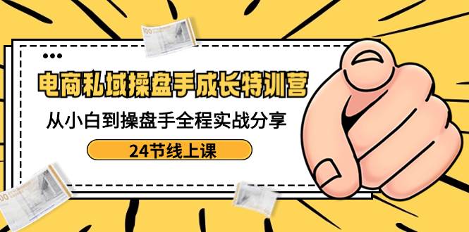 （8723期）电商私域-操盘手成长特训营：从小白到操盘手全程实战分享-24节线上课-金云网创--一切美好高质量资源，尽在金云网创！