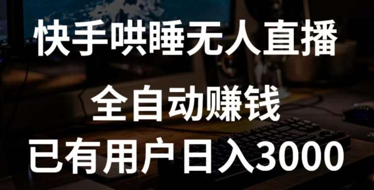 快手哄睡无人直播+独家挂载技术，已有用户日入3000+【赚钱流程+直播素材】【揭秘】-金云网创--一切美好高质量资源，尽在金云网创！