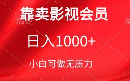 靠卖影视会员，日入1000+，落地保姆级教程，新手可学【揭秘】-金云网创--一切美好高质量资源，尽在金云网创！