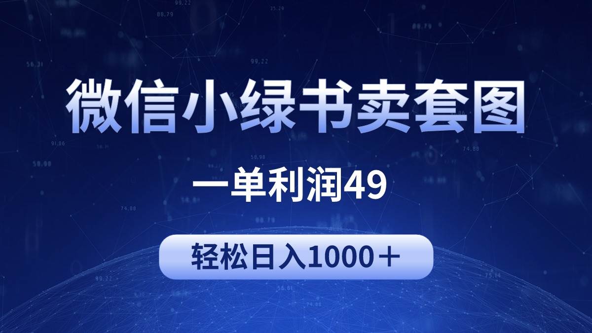 （9915期）冷门微信小绿书卖美女套图，一单利润49，轻松日入1000＋-金云网创--一切美好高质量资源，尽在金云网创！