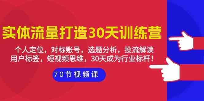 实体流量打造30天训练营：个人定位，对标账号，选题分析，投流解读（70节）-金云网创--一切美好高质量资源，尽在金云网创！