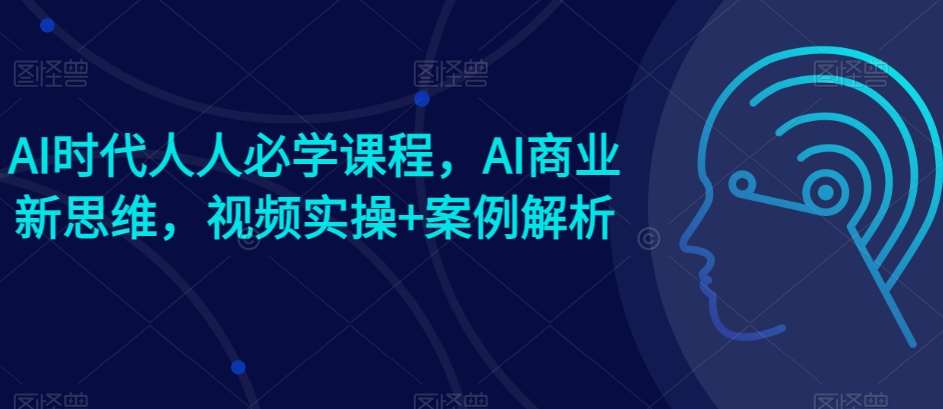 AI时代人人必学课程，AI商业新思维，视频实操+案例解析【赠AI商业爆款案例】-金云网创--一切美好高质量资源，尽在金云网创！