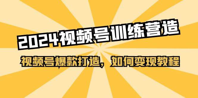 （11135期）2024视频号训练营，视频号爆款打造，如何变现教程（20节课）-金云网创--一切美好高质量资源，尽在金云网创！