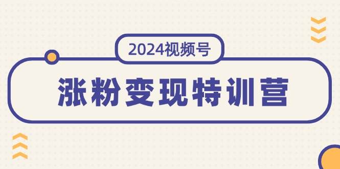 （11779期）2024视频号-涨粉变现特训营：一站式打造稳定视频号涨粉变现模式（10节）-金云网创--一切美好高质量资源，尽在金云网创！