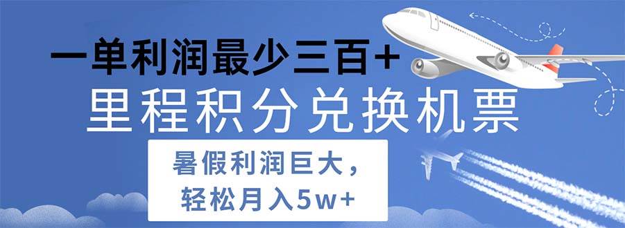 （11385期）2024暑假利润空间巨大的里程积分兑换机票项目，每一单利润最少500-金云网创--一切美好高质量资源，尽在金云网创！