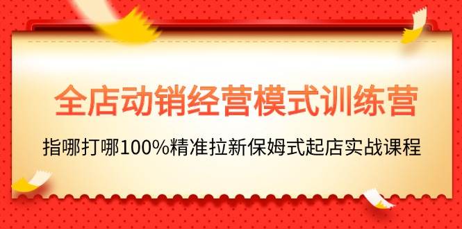 （11460期）全店动销-经营模式训练营，指哪打哪100%精准拉新保姆式起店实战课程-金云网创--一切美好高质量资源，尽在金云网创！