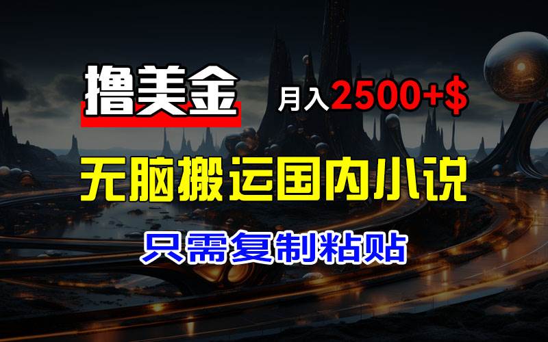 （12303期）最新撸美金项目，搬运国内小说爽文，只需复制粘贴，稿费月入2500+美金…-金云网创--一切美好高质量资源，尽在金云网创！