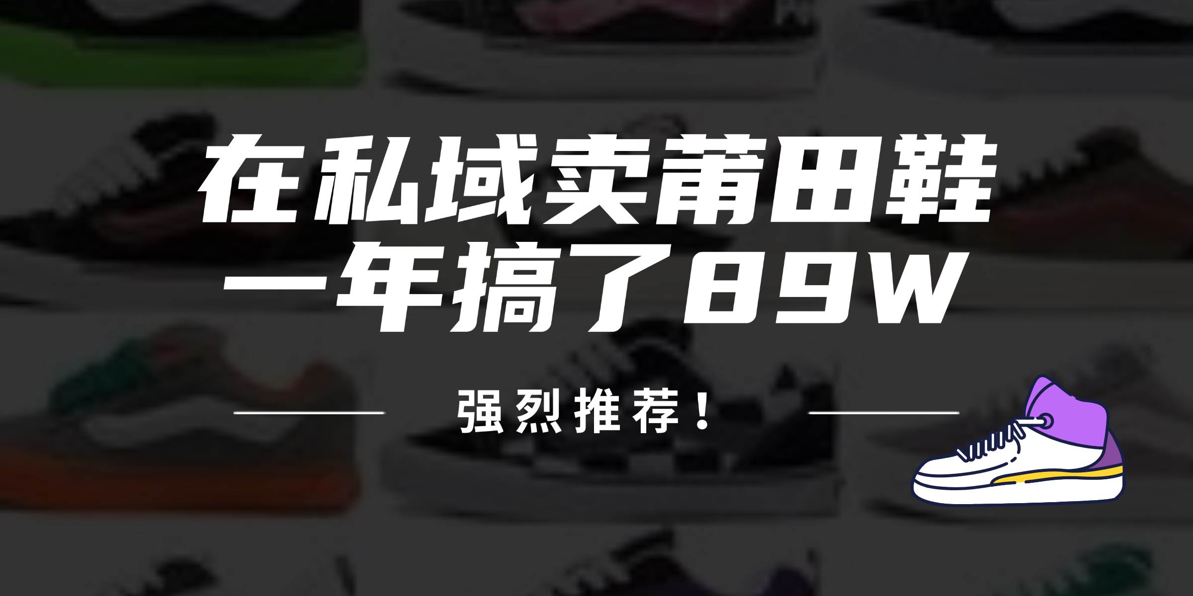 （12370期）24年在私域卖莆田鞋，一年搞了89W，强烈推荐！-金云网创--一切美好高质量资源，尽在金云网创！