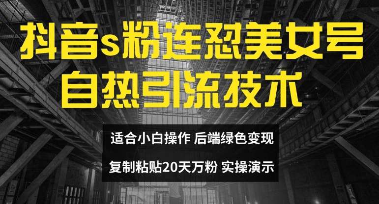 抖音s粉连怼美女号自热引流技术复制粘贴，20天万粉账号，无需实名制，矩阵操作【揭秘】-金云网创--一切美好高质量资源，尽在金云网创！