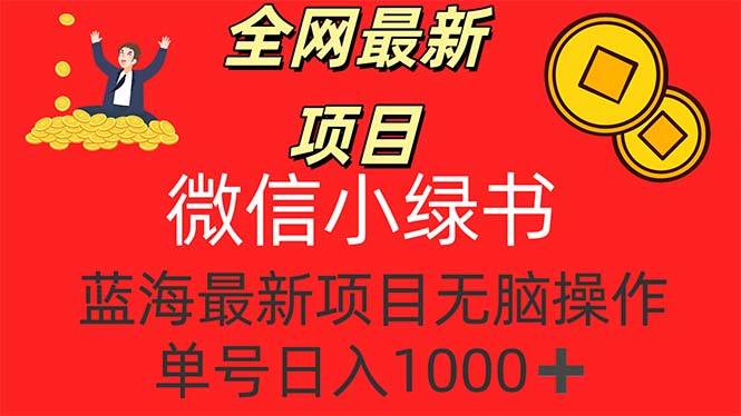 （12163期）全网最新项目，微信小绿书，做第一批吃肉的人，一天十几分钟，无脑单号…-金云网创--一切美好高质量资源，尽在金云网创！