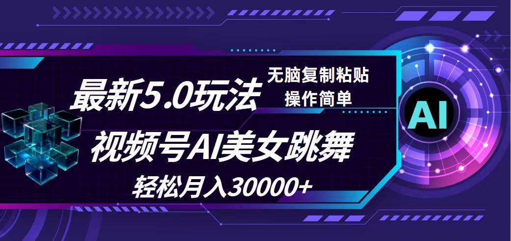 （12284期）视频号5.0最新玩法，AI美女跳舞，轻松月入30000+-金云网创--一切美好高质量资源，尽在金云网创！