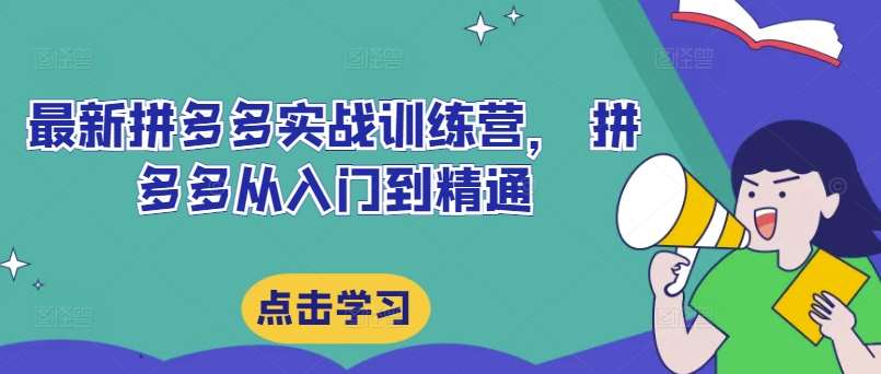 最新拼多多实战训练营， 拼多多从入门到精通-金云网创--一切美好高质量资源，尽在金云网创！