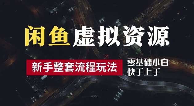 2024最新闲鱼虚拟资源玩法，养号到出单整套流程，多管道收益，每天2小时月收入过万【揭秘】-金云网创--一切美好高质量资源，尽在金云网创！