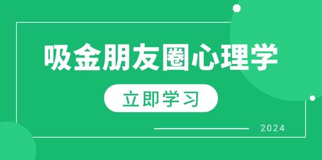 朋友圈吸金心理学：揭秘心理学原理，增加业绩，打造个人IP与行业权威-金云网创--一切美好高质量资源，尽在金云网创！