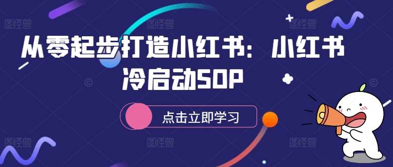 从零起步打造小红书：小红书冷启动SOP-金云网创--一切美好高质量资源，尽在金云网创！