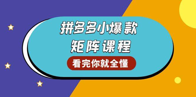 （13699期）拼多多爆款矩阵课程：教你测出店铺爆款，优化销量，提升GMV，打造爆款群-金云网创-金云网创--一切美好高质量资源,尽在金云网创！