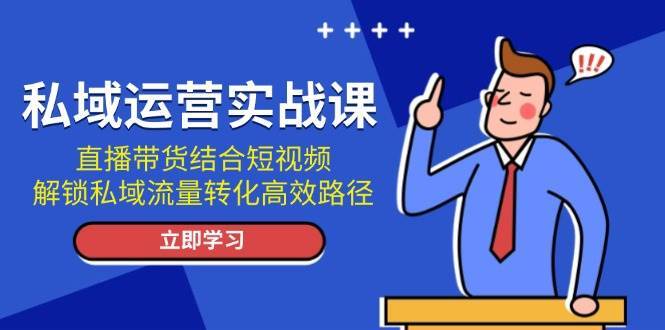 私域运营实战课：直播带货结合短视频，解锁私域流量转化高效路径-金云网创-金云网创--一切美好高质量资源,尽在金云网创！