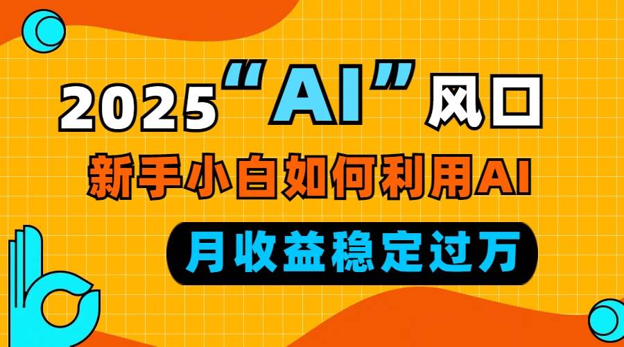 （13821期）2025“ AI ”风口，新手小白如何利用ai，每月收益稳定过万-金云网创-金云网创--一切美好高质量资源,尽在金云网创！