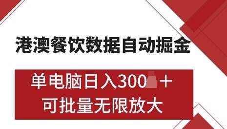 港澳数据全自动掘金，单电脑日入5张，可矩阵批量无限操作【仅揭秘】-金云网创-金云网创--一切美好高质量资源,尽在金云网创！