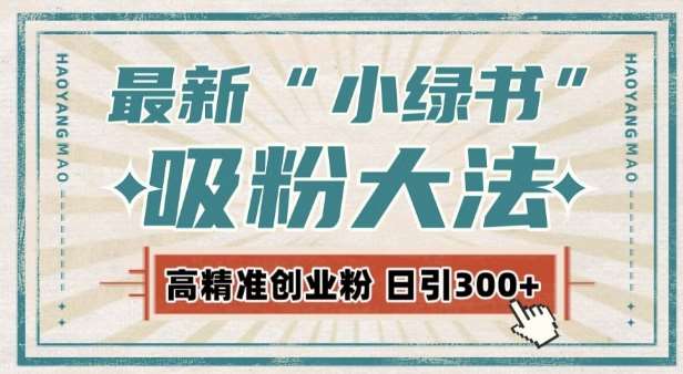 最新自动化“吸粉术”，小绿书激活私域流量，每日轻松吸引300+高质精准粉!-金云网创-金云网创--一切美好高质量资源,尽在金云网创！