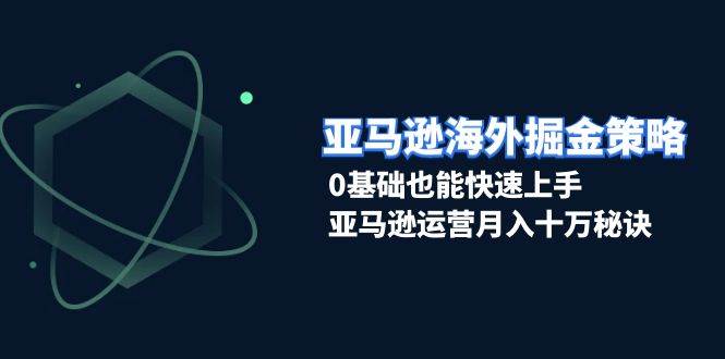 （13644期）亚马逊海外掘金策略，0基础也能快速上手，亚马逊运营月入十万秘诀-金云网创-金云网创--一切美好高质量资源,尽在金云网创！