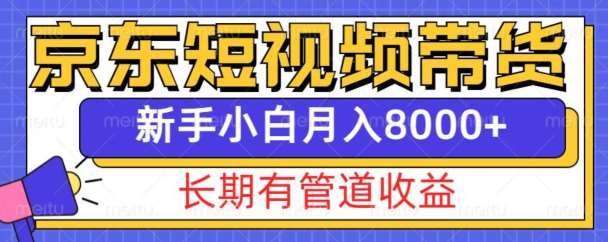 京东短视频带货新玩法，长期管道收益，新手也能月入8000+-金云网创-金云网创--一切美好高质量资源,尽在金云网创！