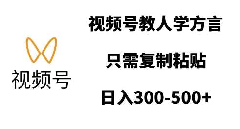 视频号教人学方言，只需复制粘贴，日入多张-金云网创-金云网创--一切美好高质量资源,尽在金云网创！