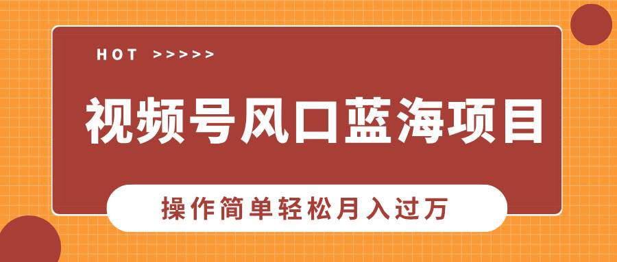 （13945期）视频号风口蓝海项目，中老年人的流量密码，操作简单轻松月入过万-金云网创-金云网创--一切美好高质量资源,尽在金云网创！